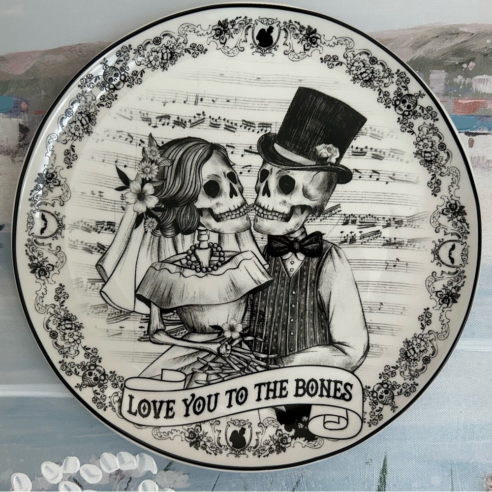 🖤💀🎶New Eaton Halloween Skeleton Plate/Dining Holiday Spooky Table Decor🧡
